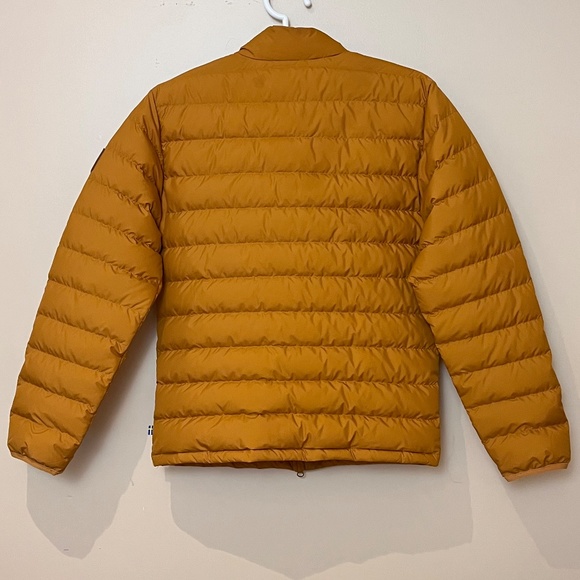 Fjallraven Greenland Down Liner Puffer Jacket - Men's Size S - Yellow Orange - Picture 3 of 16